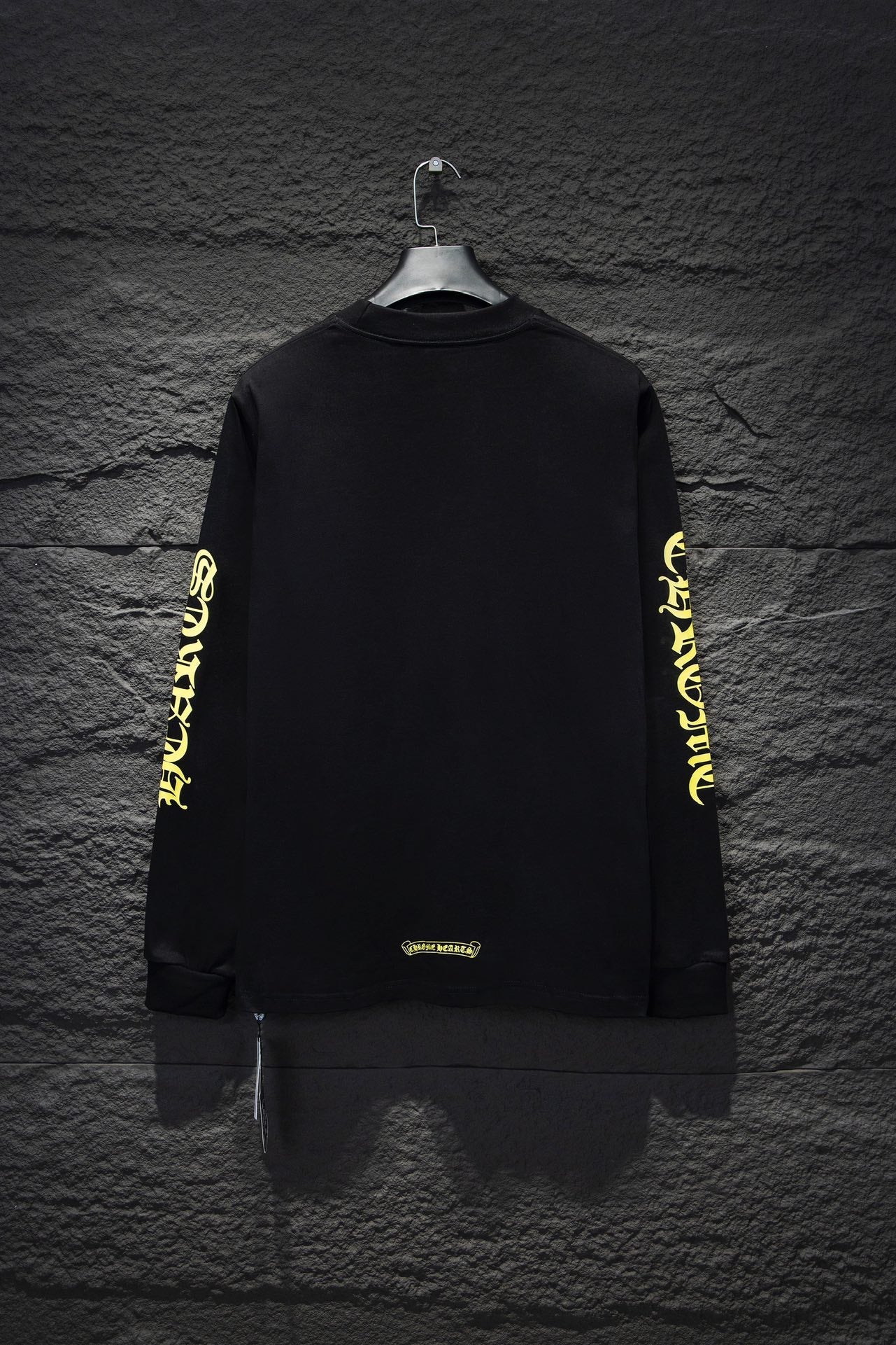 CHROME Hearts Yellow Collar Longsleeve - Black Unisex Streetwear Limited Edition
