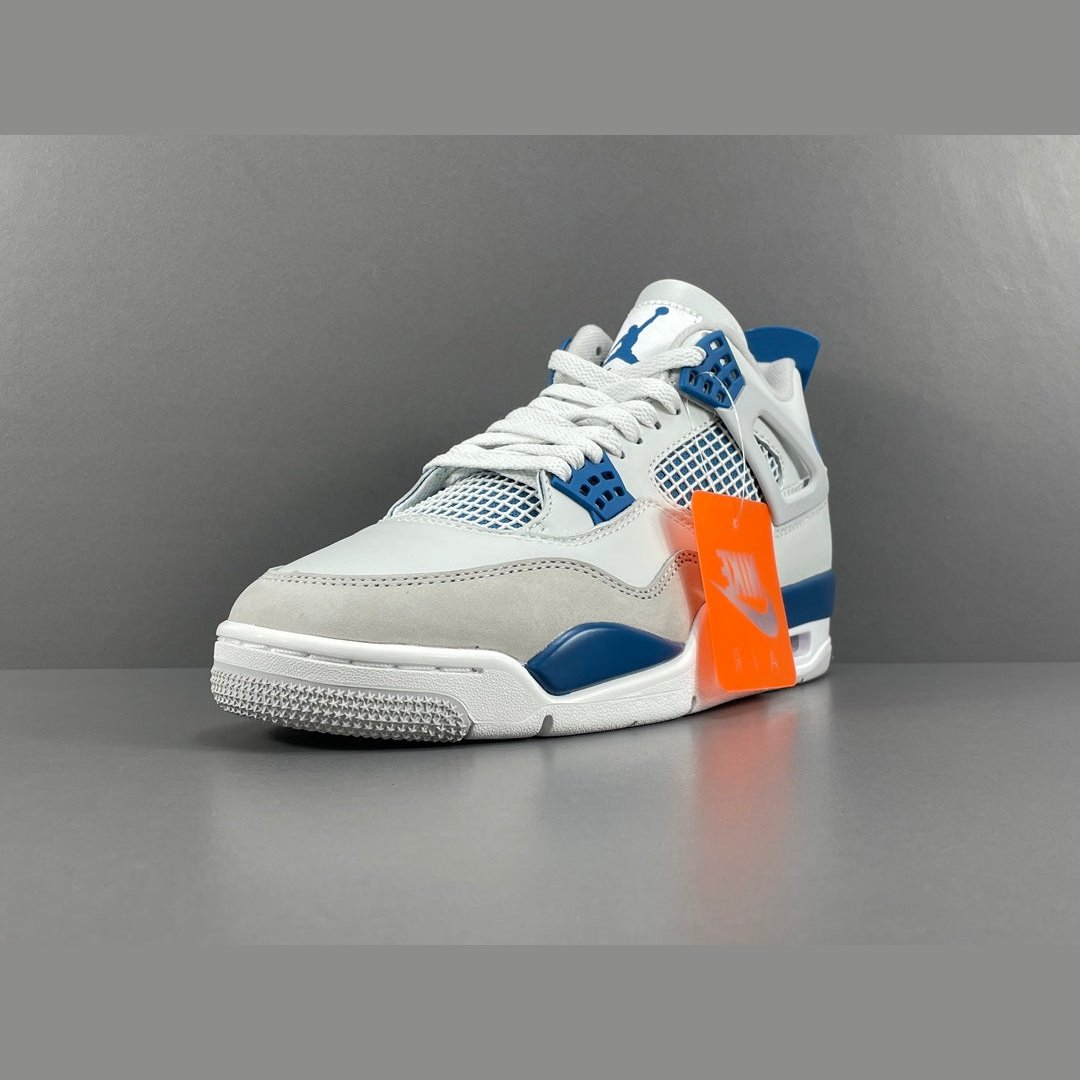 JORDAN 4 - Military - Blue Unisex Streetwear Limited Edition - Experience the iconic JORDAN 4 x MILITARY BLUE, a fusion of timeless style and modern