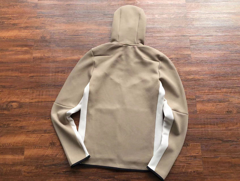 NIKE Tech Fleece Hoodie - Sandalwood - Light Bone - White Unisex Streetwear Limited Edition - The NIKE TECH FLEECE HOODIE SANDALWOOD/LIGHT BONE WHITE - REPLICA combines modern sportswear innovation wi