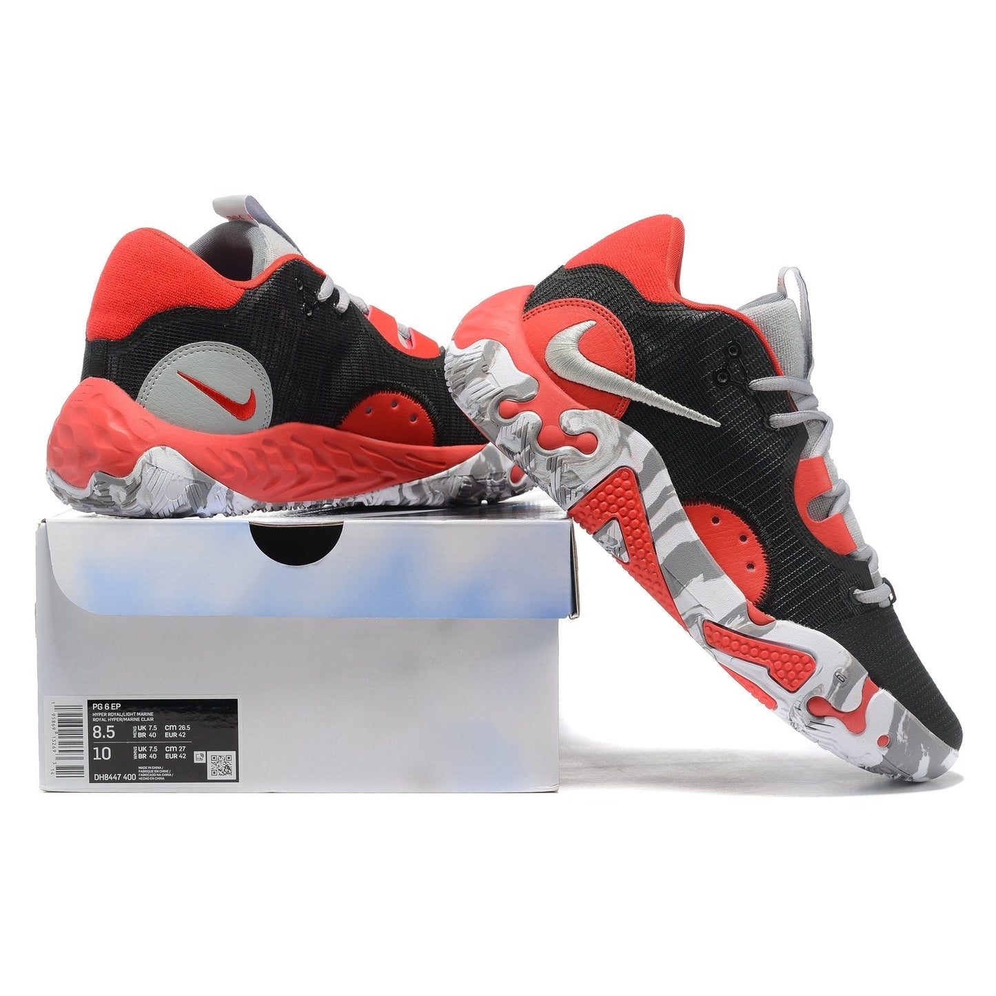 NIKE Pg 6 - Bred Shoes Unisex Streetwear Limited Edition - Introducing the Nike PG 6 x BRED, a dynamic collaboration between Nike and NBA star