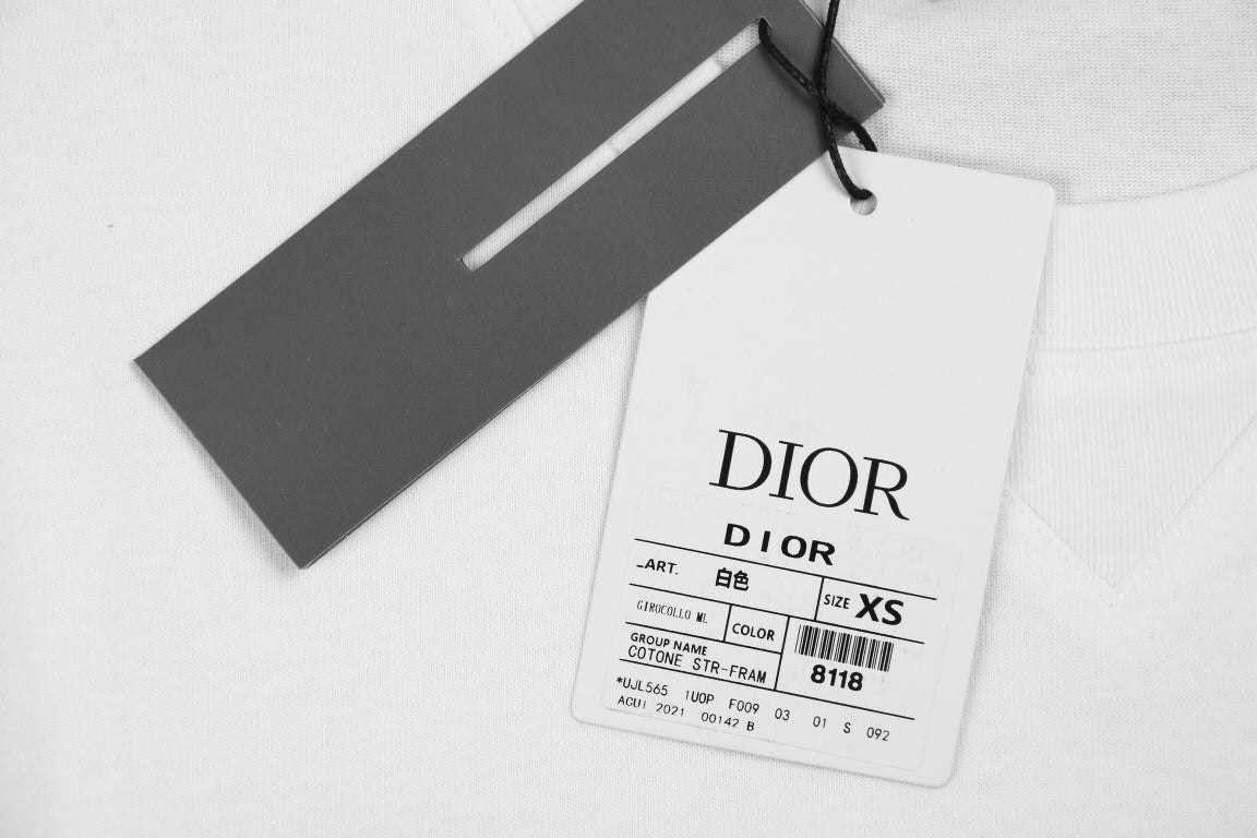Dior T-shirt With Logo - Brown Unisex Streetwear Limited Edition - <p dir='ltr'><span>White t-shirt featuring a brown Dior logo with a splattered paint effect. Bold