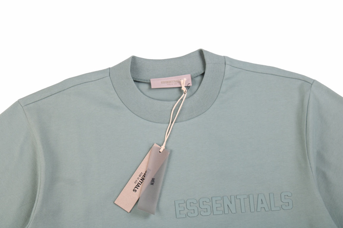 Fear Of God Essentials T-shirt - Green Unisex Streetwear Limited Edition - <p dir='ltr'><span>A minimalist Fear of God Essentials t-shirt. Light green color with 'ESSENTIALS' text