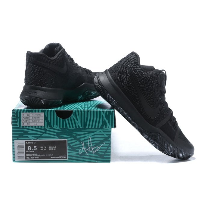 NIKE Kyrie 3 - Marble Sneakers - Black Unisex Streetwear Limited Edition