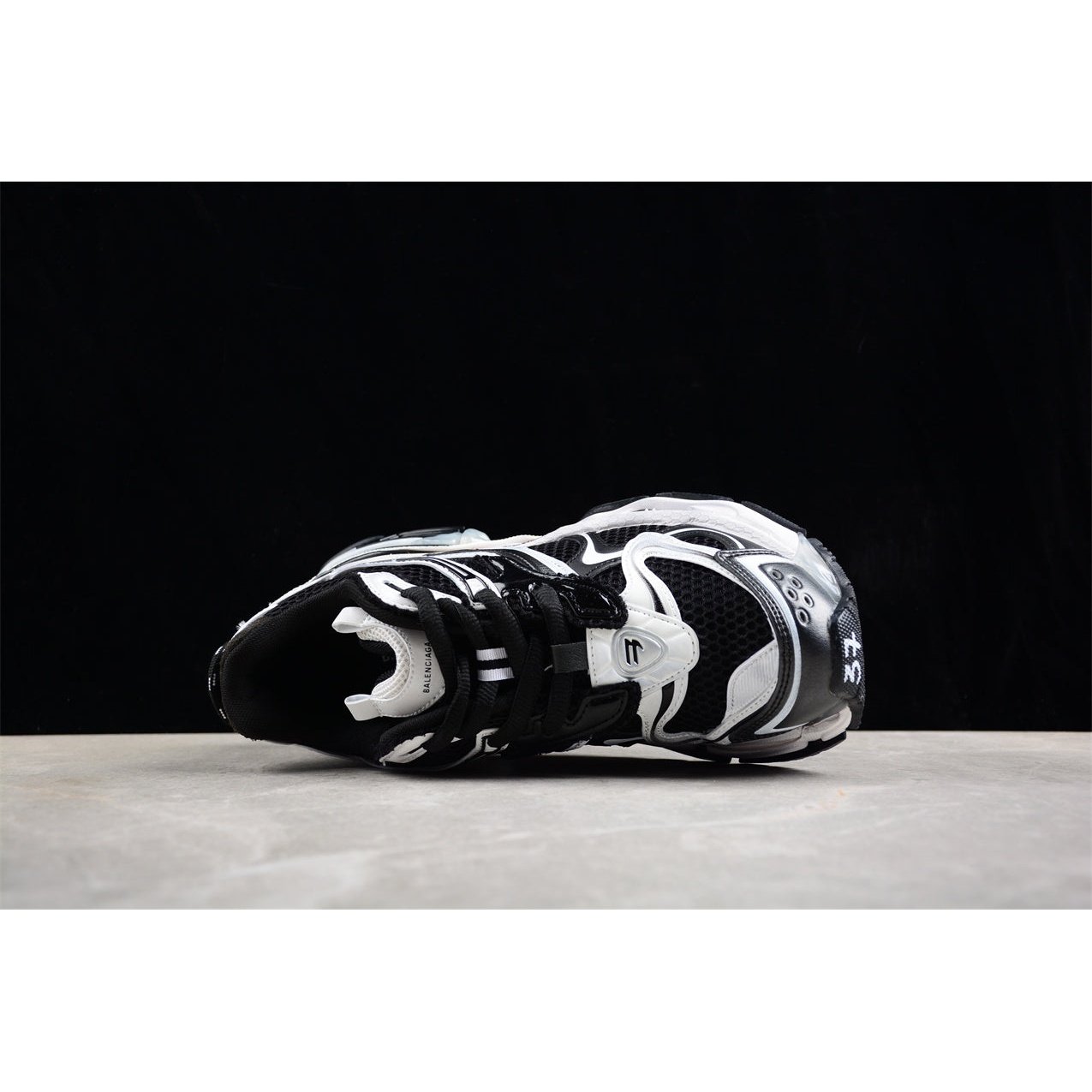 BALENCIAGA Runner - White Sneakers - Black Unisex Streetwear Limited Edition - The BALENCIAGA Runner x Black White sneakers exude a sleek and timeless elegance, perfect for