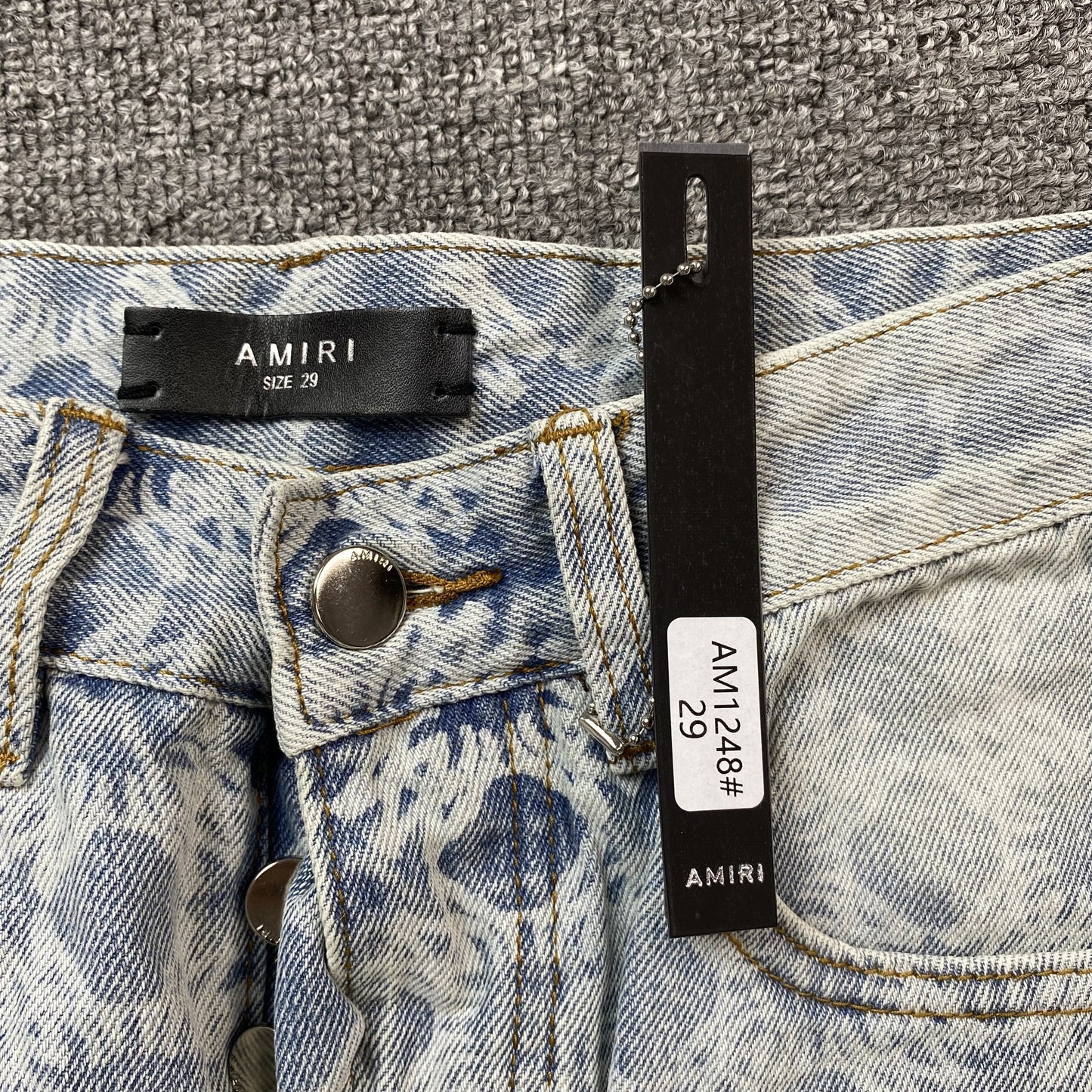 AMIRI Quad Jeans Hoodie - Blue Unisex Streetwear Limited Edition - The AMIRI QUAD JEANS BLUE - REPLICA embody high-end craftsmanship with a rebellious streetwear aesthetic