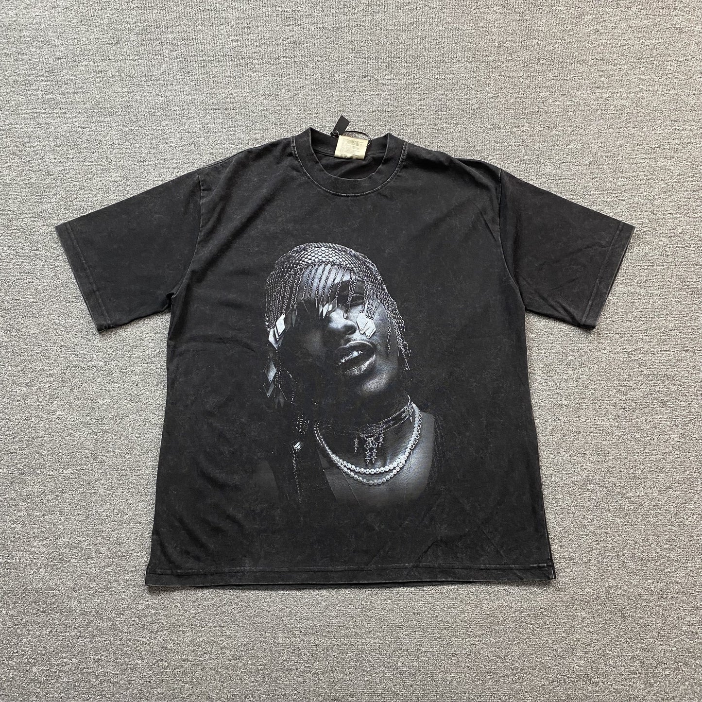 A$AP Rocky Vintage Graphic Tee Dark T-Shirt - Grey Unisex Streetwear Limited Edition - The A$AP ROCKY VINTAGE GRAPHIC TEE DARK GREY - REPLICA blends hip-hop culture with vintage