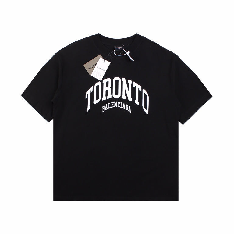 BALENCIAGA Toronto Logo T-shirt - Black Unisex Streetwear Limited Edition - The BALENCIAGA TORONTO LOGO T-SHIRT BLACK - REPLICA fuses luxury fashion with urban culture ,