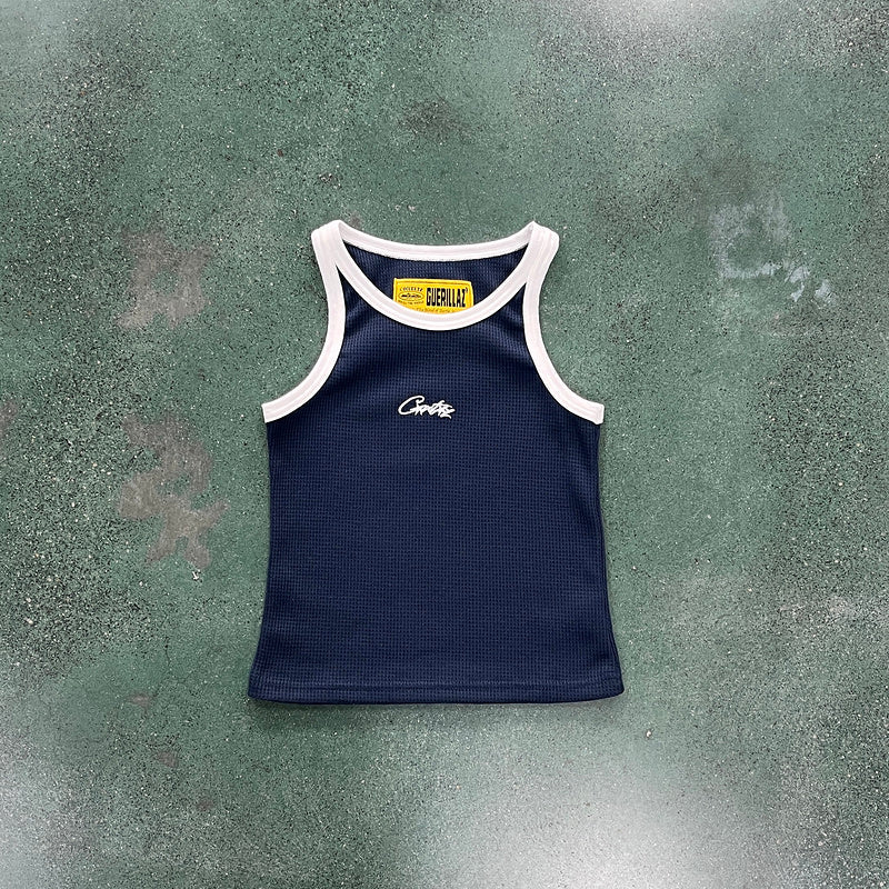 CORTEIZ Tank Top Women's - Navy Unisex Streetwear Limited Edition - The CORTEIZ TANK TOP NAVY WOMEN'S - REPLICA combines classic style with a bold streetwear
