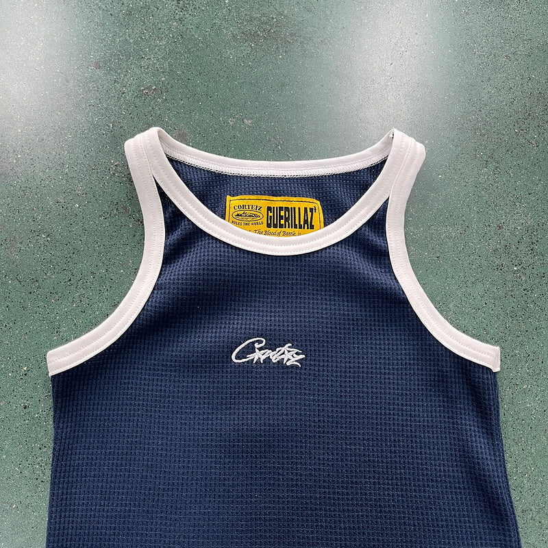 CORTEIZ Tank Top Women's - Navy Unisex Streetwear Limited Edition - The CORTEIZ TANK TOP NAVY WOMEN'S - REPLICA combines classic style with a bold streetwear