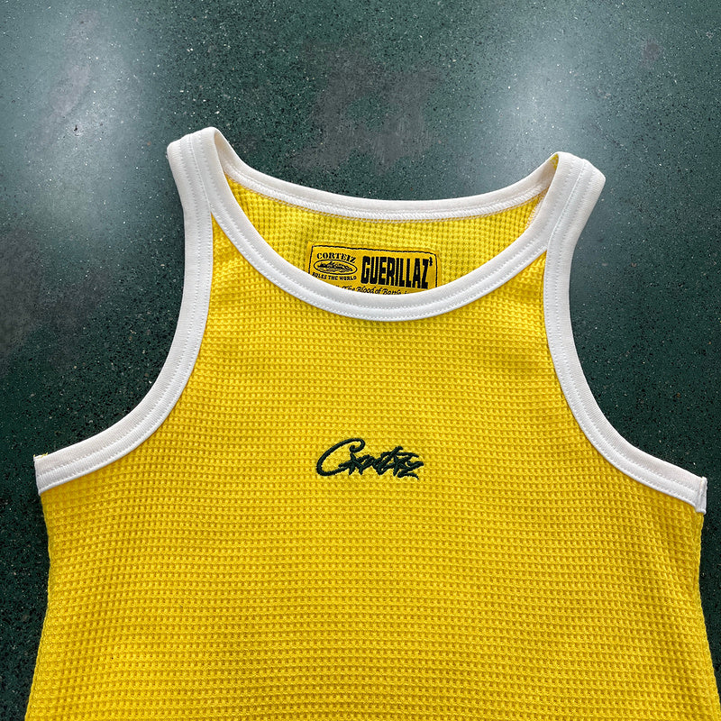 CORTEIZ Tank Top Women's Jacket - Yellow Unisex Streetwear Limited Edition - The CORTEIZ TANK TOP YELLOW WOMEN'S - REPLICA is a bold and vibrant addition to