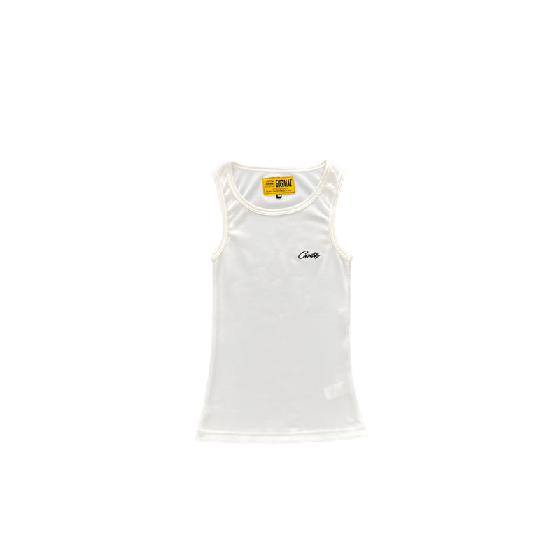 CORTEIZ Waffle Tank Top - White Unisex Streetwear Limited Edition - The CORTEIZ WAFFLE TANK TOP WHITE - REPLICA combines sleek minimalism with streetwear functionality. Crafted