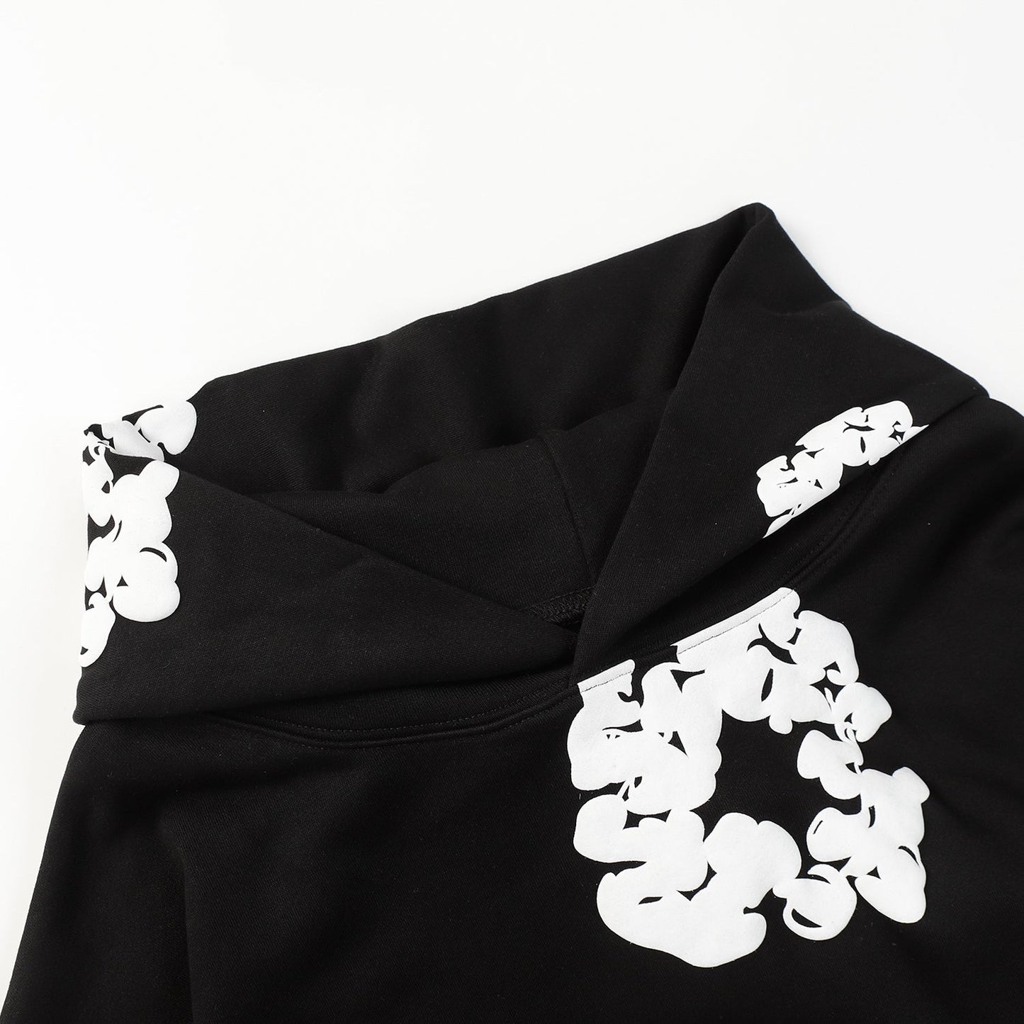 DENIM Tears Cotton Wreath Hoodie - Black Unisex Streetwear Limited Edition - The Denim Tears Cotton Wreath Hoodie Black Replica combines timeless style with unbeatable comfort, offering