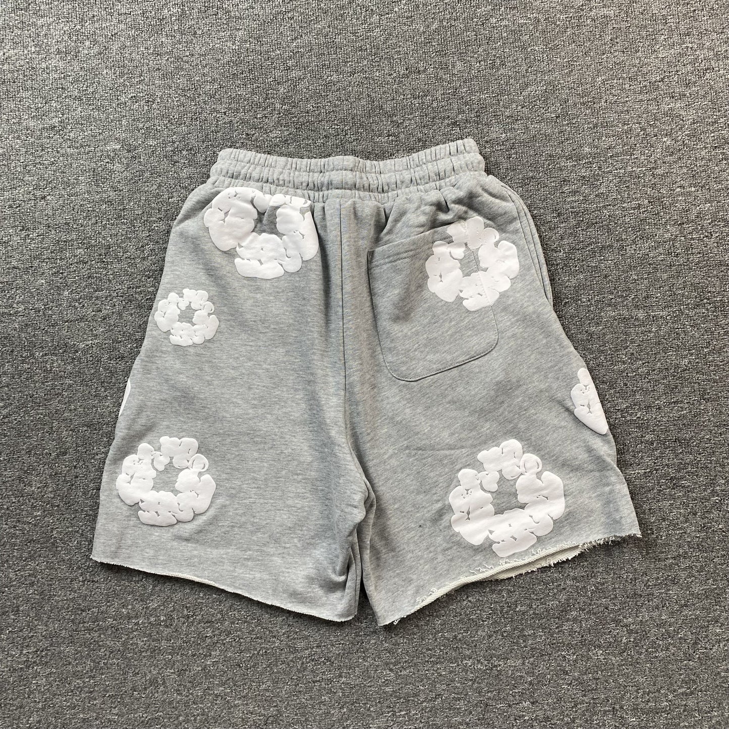 DENIM Tears Cotton Wreath Shorts - Grey Unisex Streetwear Limited Edition - The DENIM TEARS COTTON WREATH SHORTS GREY - REPLICA offer a sleek and versatile addition