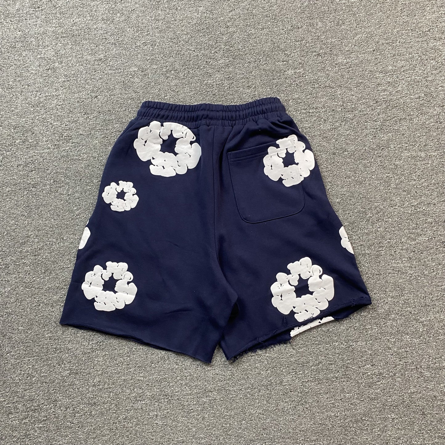 DENIM Tears Cotton Wreath Shorts - Navy Unisex Streetwear Limited Edition - The DENIM TEARS COTTON WREATH SHORTS NAVY - REPLICA blend timeless style with cultural significance,