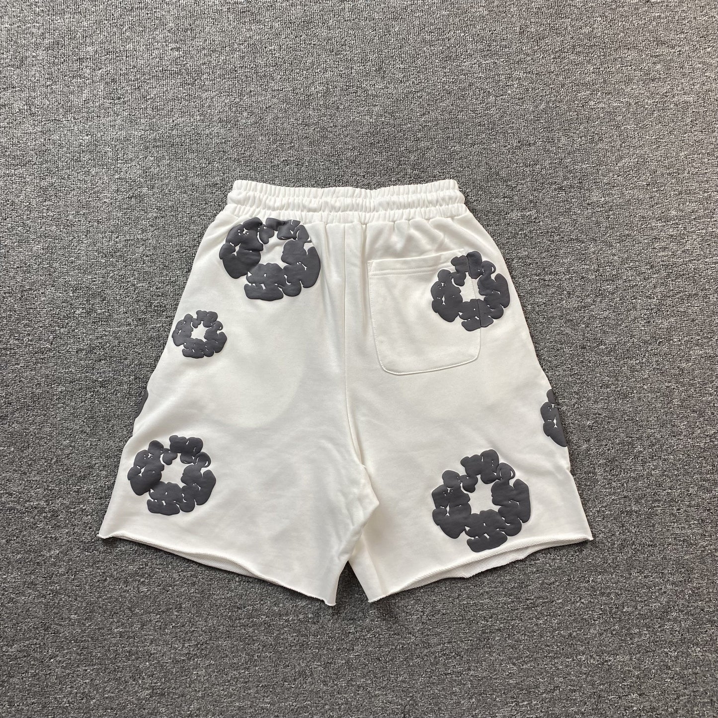 DENIM Tears Cotton Wreath Shorts - White Unisex Streetwear Limited Edition - The DENIM TEARS COTTON WREATH SHORTS WHITE - REPLICA offer a fresh and clean take