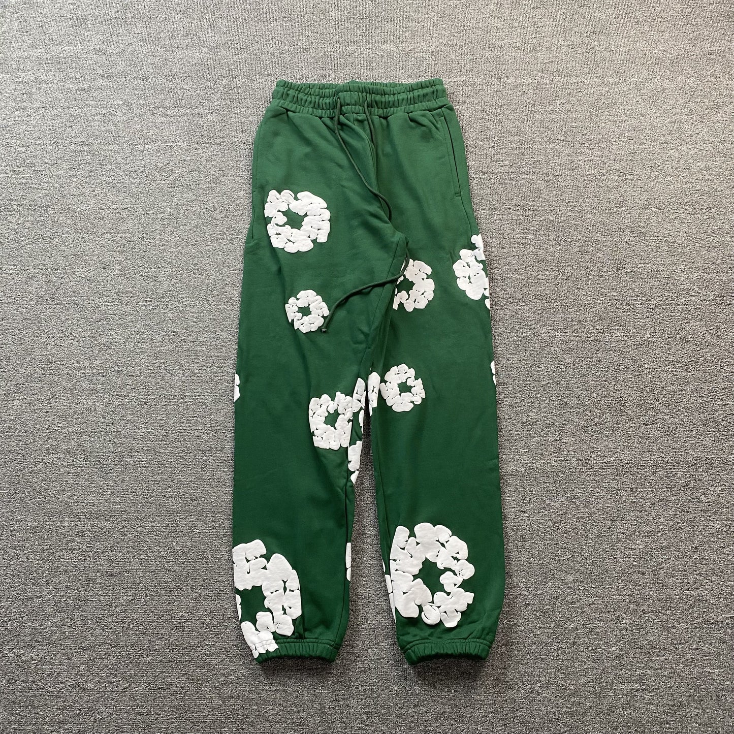 DENIM Tears Cotton Wreath Sweatpants Dark - Green Unisex Streetwear Limited Edition - The Denim Tears Cotton Wreath Sweatpants Grey Replica deliver the perfect balance of comfort and