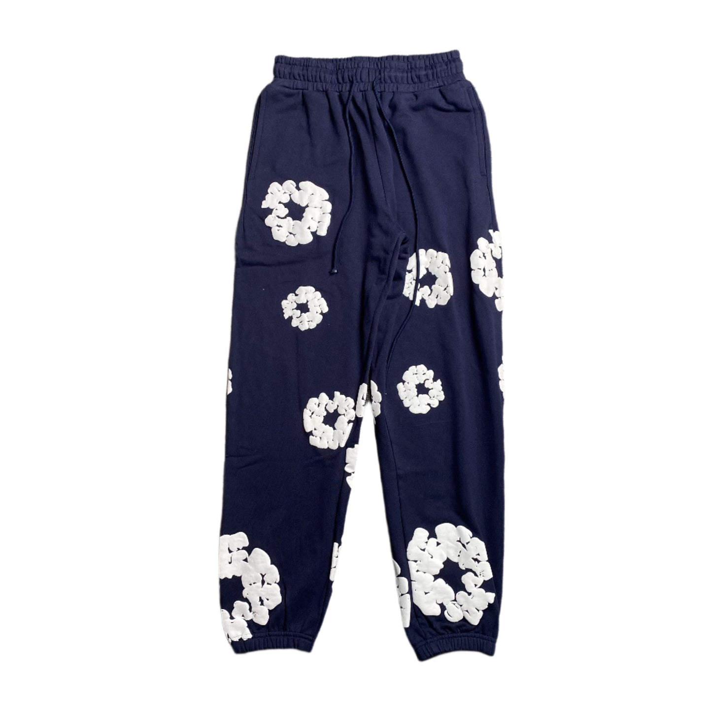 DENIM Tears Cotton Wreath Sweatpants - Navy Unisex Streetwear Limited Edition