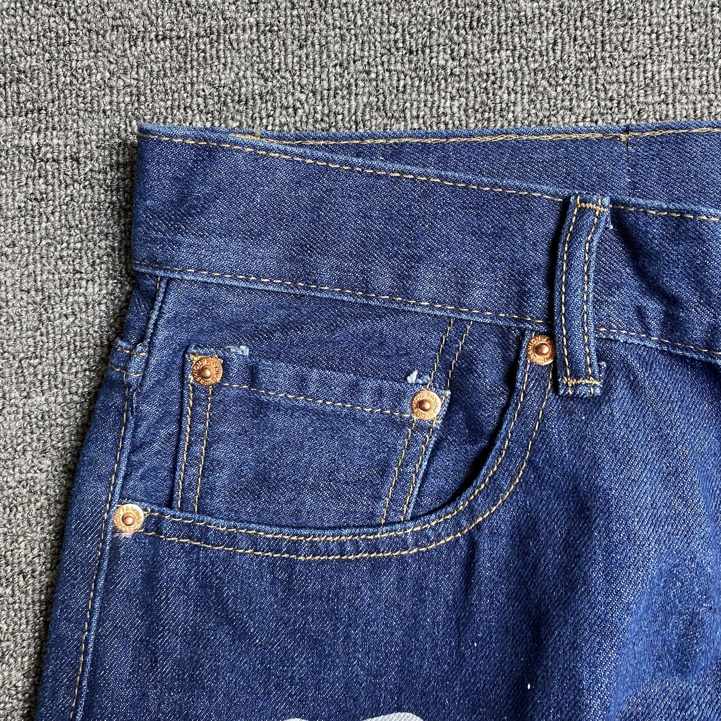 DENIM Tears - Levi's Cotton Wreath Jeans Dark - Blue Unisex Streetwear Limited Edition - The Denim Tears x Levi's Cotton Wreath Jeans Dark Blue Replica bring together iconic design