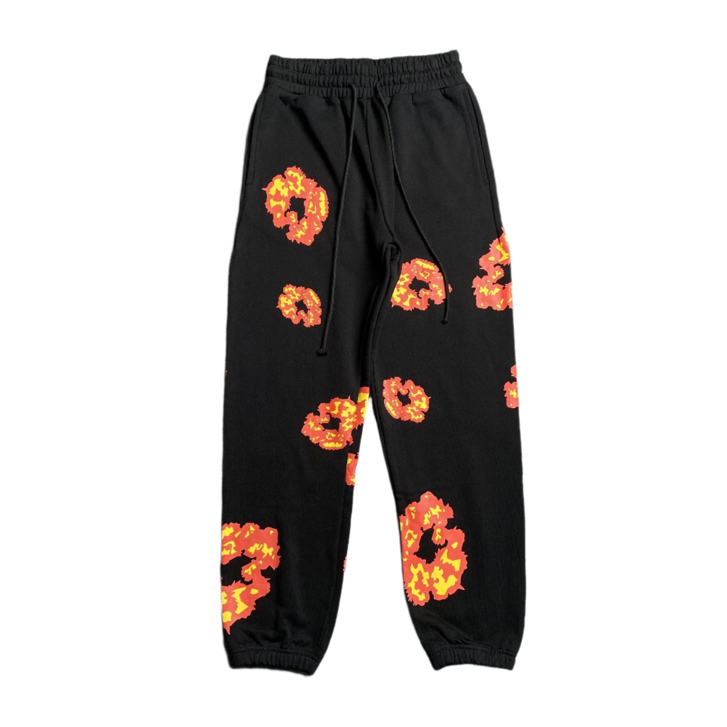 DENIM Tears - Offset Wreath Sweatpants - Black Unisex Streetwear Limited Edition - The Denim Tears x Offset Wreath Sweatpants Black Replica deliver the perfect balance of comfort