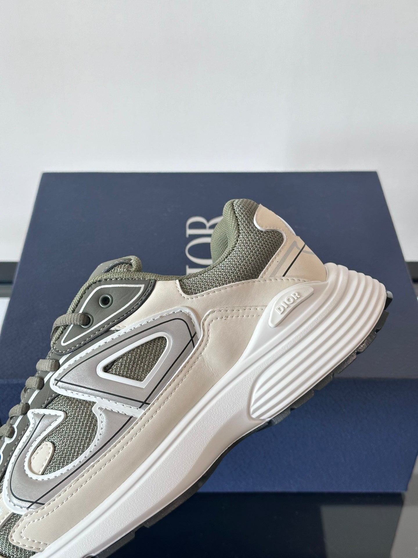 DIOR B30 Celadon Olive Sneakers - Red Unisex Streetwear Limited Edition - The DIOR B30 CELADON OLIVE - REPLICA is the perfect fusion of luxury, performance, and