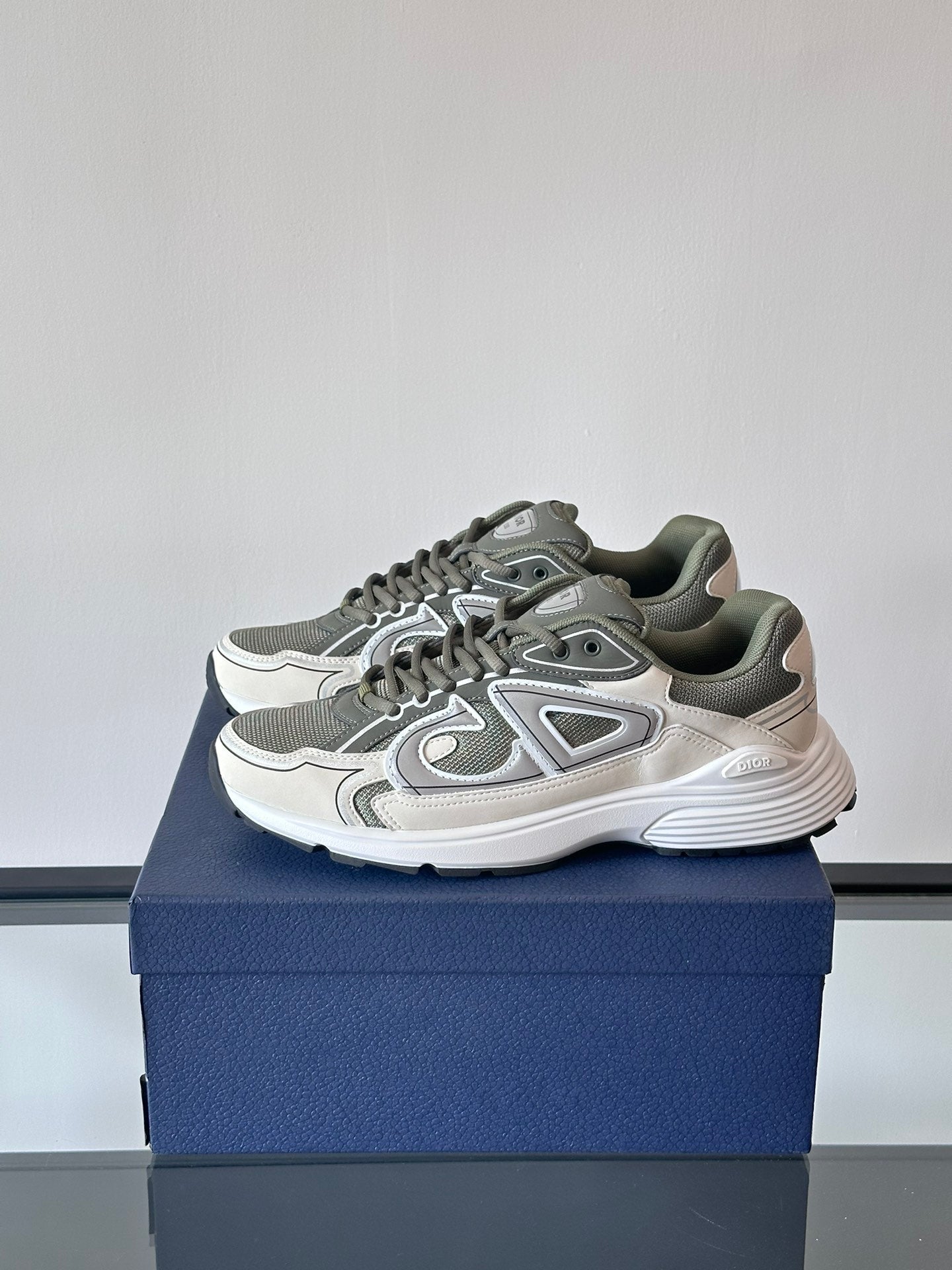 DIOR B30 Celadon Olive Sneakers - Red Unisex Streetwear Limited Edition - The DIOR B30 CELADON OLIVE - REPLICA is the perfect fusion of luxury, performance, and