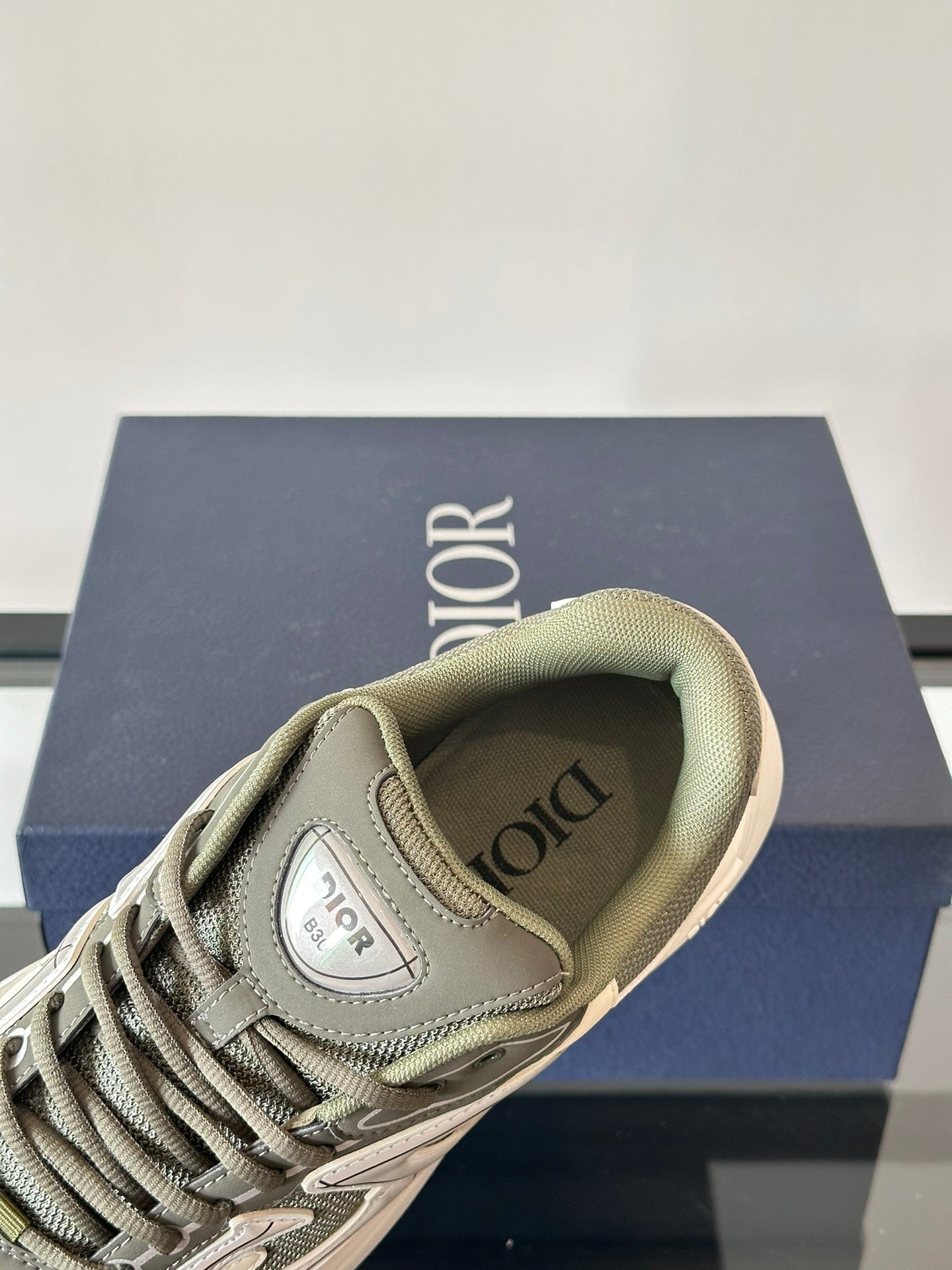 DIOR B30 Celadon Olive Sneakers - Red Unisex Streetwear Limited Edition - The DIOR B30 CELADON OLIVE - REPLICA is the perfect fusion of luxury, performance, and