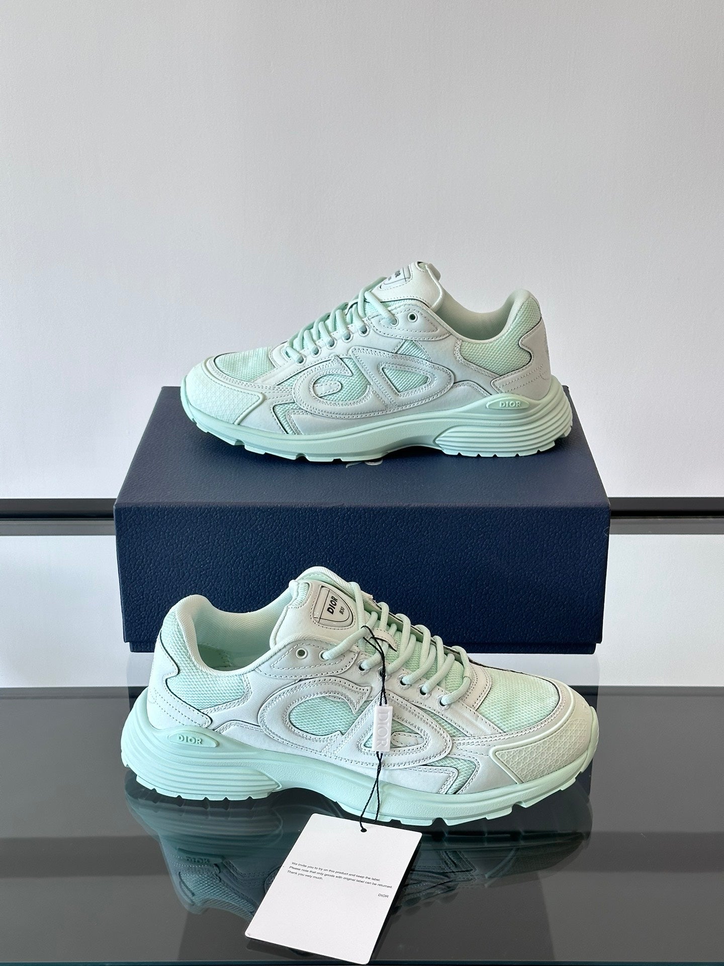 DIOR B30 Light Sneakers - Green Unisex Streetwear Limited Edition - The DIOR B30 LIGHT GREEN - REPLICA is the perfect fusion of luxury fashion and