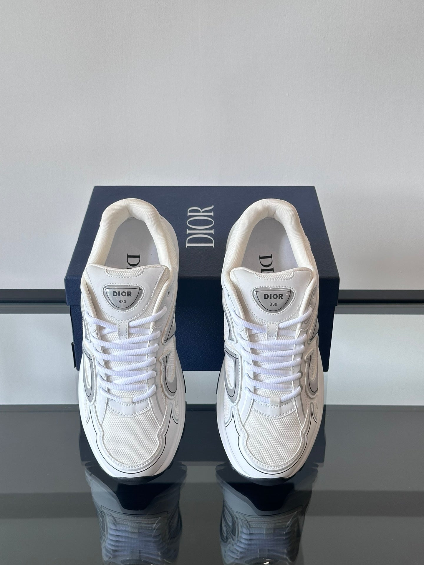 DIOR B30 Sneakers - White Unisex Streetwear Limited Edition - The DIOR B30 WHITE - REPLICA redefines luxury sneakers with a futuristic and sporty edge