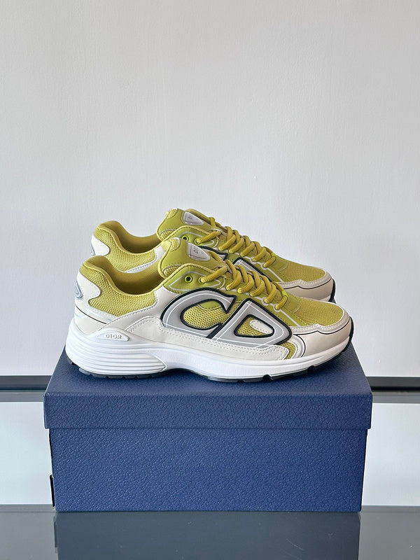 DIOR B30 - Yellow Unisex Streetwear Limited Edition - The DIOR B30 YELLOW - REPLICA is a bold statement sneaker that blends luxury fashion