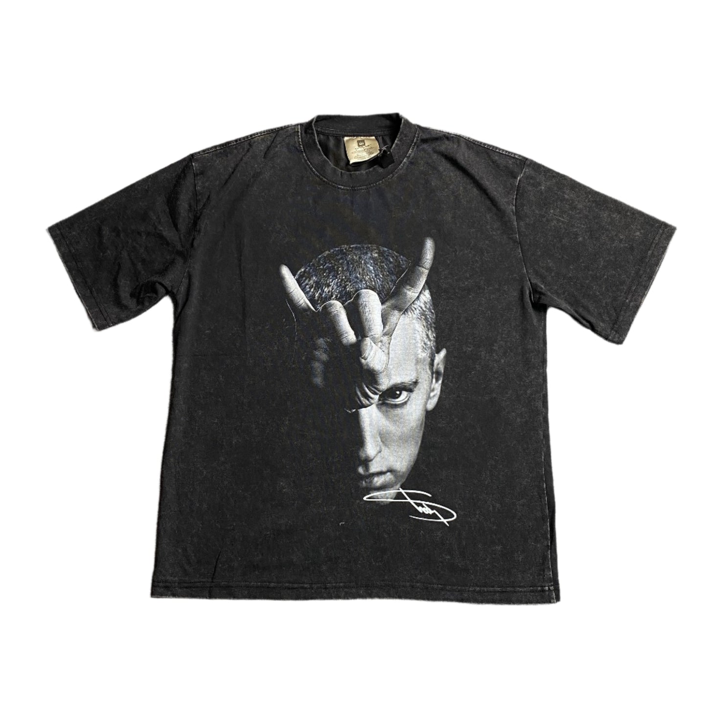 EMINEM Vintage Graphic Tee Dark T-Shirt - Grey Unisex Streetwear Limited Edition - The EMINEM VINTAGE GRAPHIC TEE DARK GREY - REPLICA is a must-have for hip-hop fans