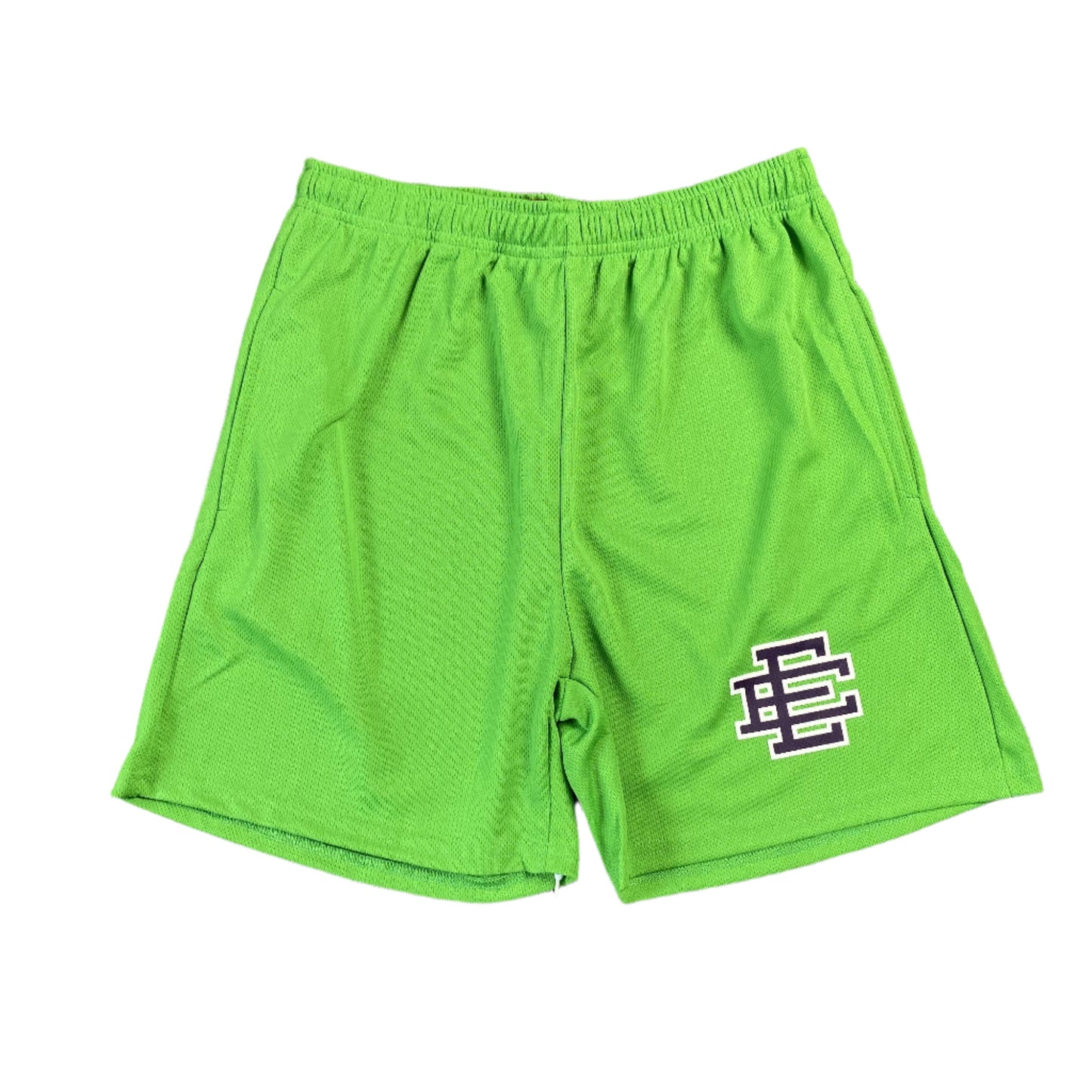 ERIC Emanuel Ee Basic Shorts Slime Green - - Black Unisex Streetwear Limited Edition - The ERIC EMMANUEL EE BASIC SHORTS SLIME GREEN/BLACK - REPLICA deliver the perfect mix of