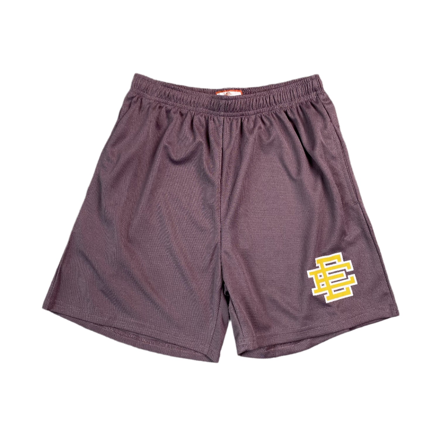 ERIC Emanuel Ee Basic Shorts Vintage Violet - - Yellow Unisex Streetwear Limited Edition - The ERIC EMMANUEL EE BASIC SHORTS VINTAGE VIOLET/YELLOW - REPLICA combine luxury streetwear aesthetics with