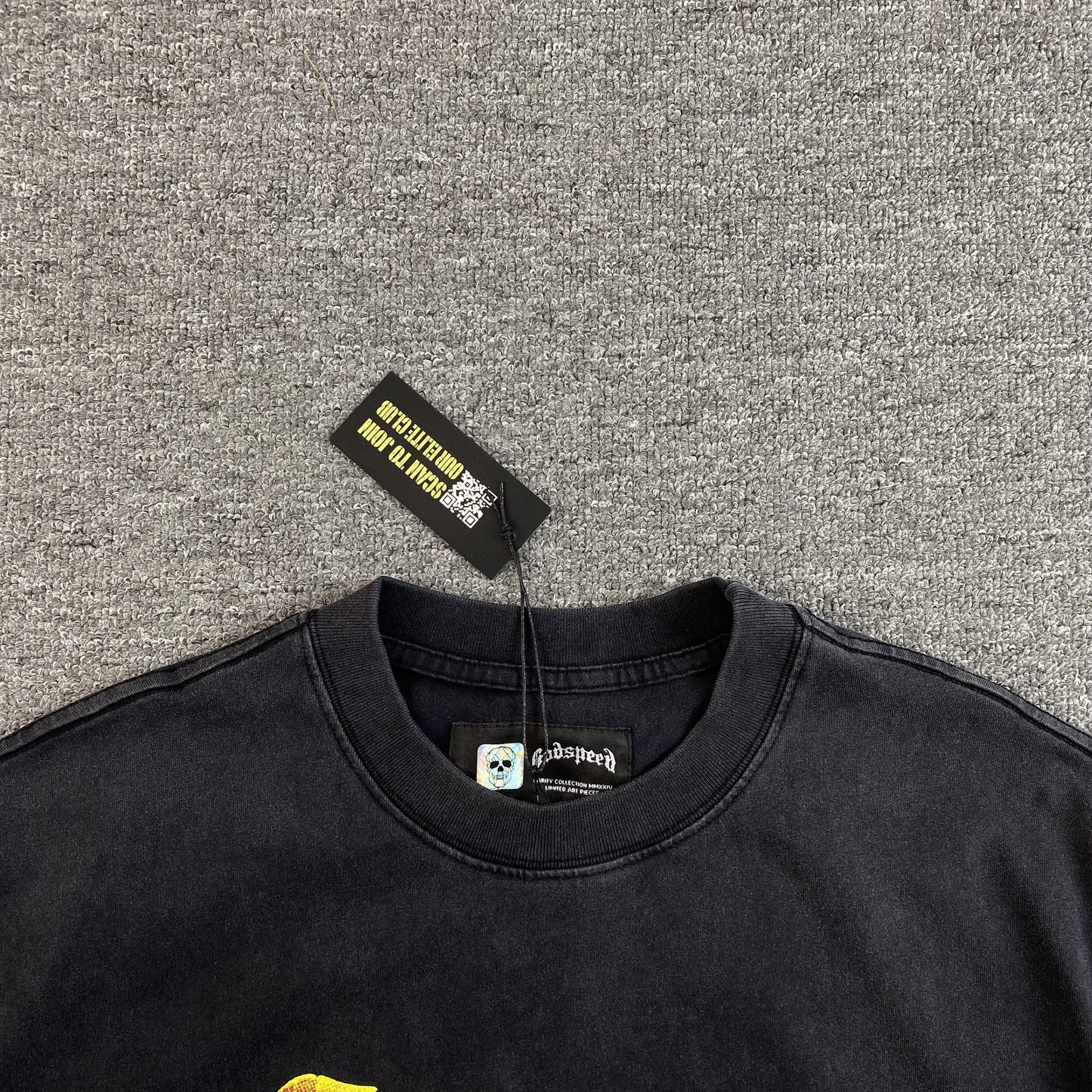 GODSPEED Long Lonely Road T-shirt - Black Unisex Streetwear Limited Edition - The GODSPEED LONG LONELY ROAD T-SHIRT BLACK - REPLICA is a bold fusion of racing