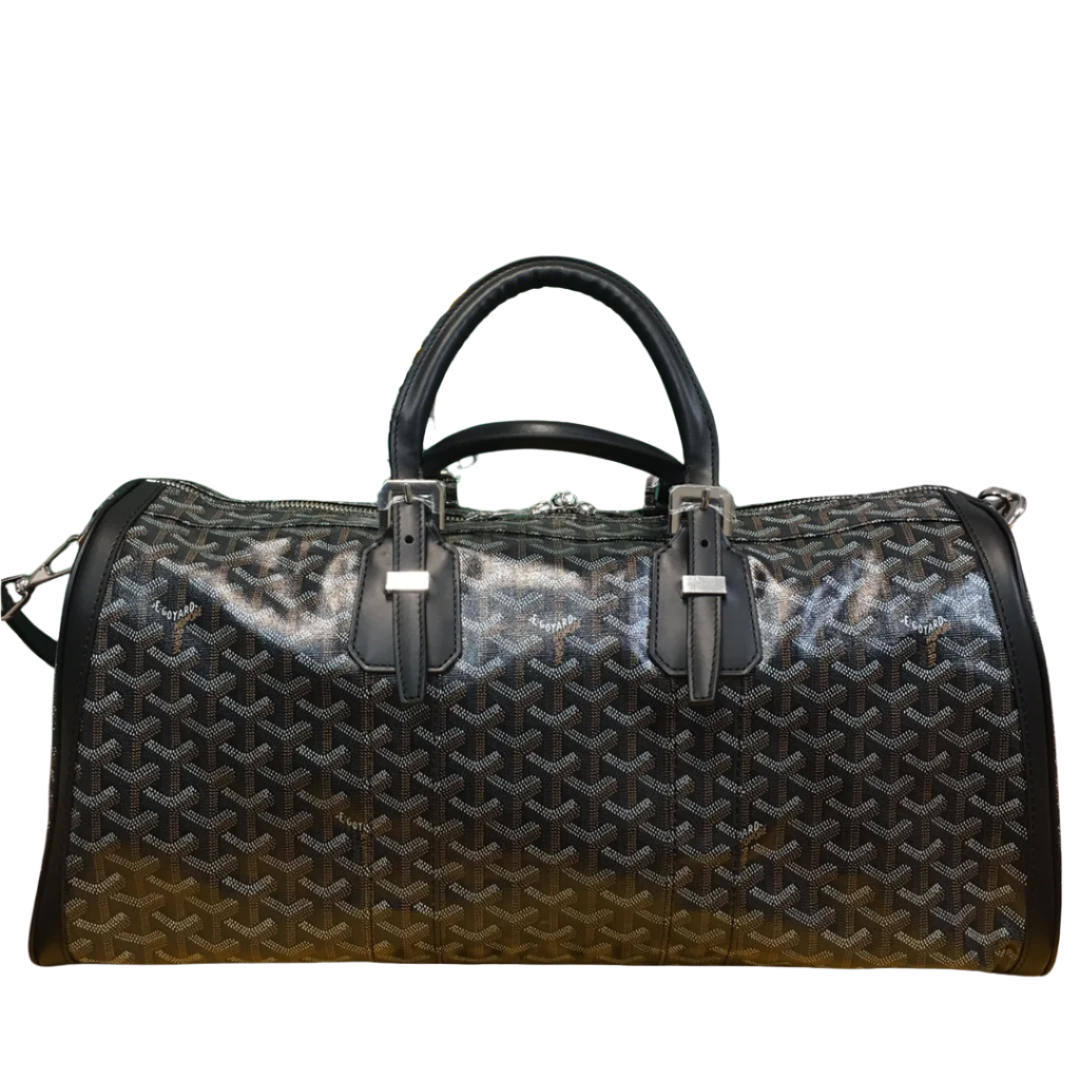GOYARD Boston 50 Travel Bag - Black Unisex Streetwear Limited Edition - The GOYARD BOSTON 50 TRAVEL BAG BLACK - REPLICA is the epitome of timeless elegance