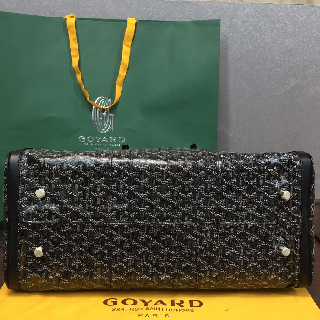 GOYARD BOSTON 50 TRAVEL BAG BLACK - box - replica sneakers
