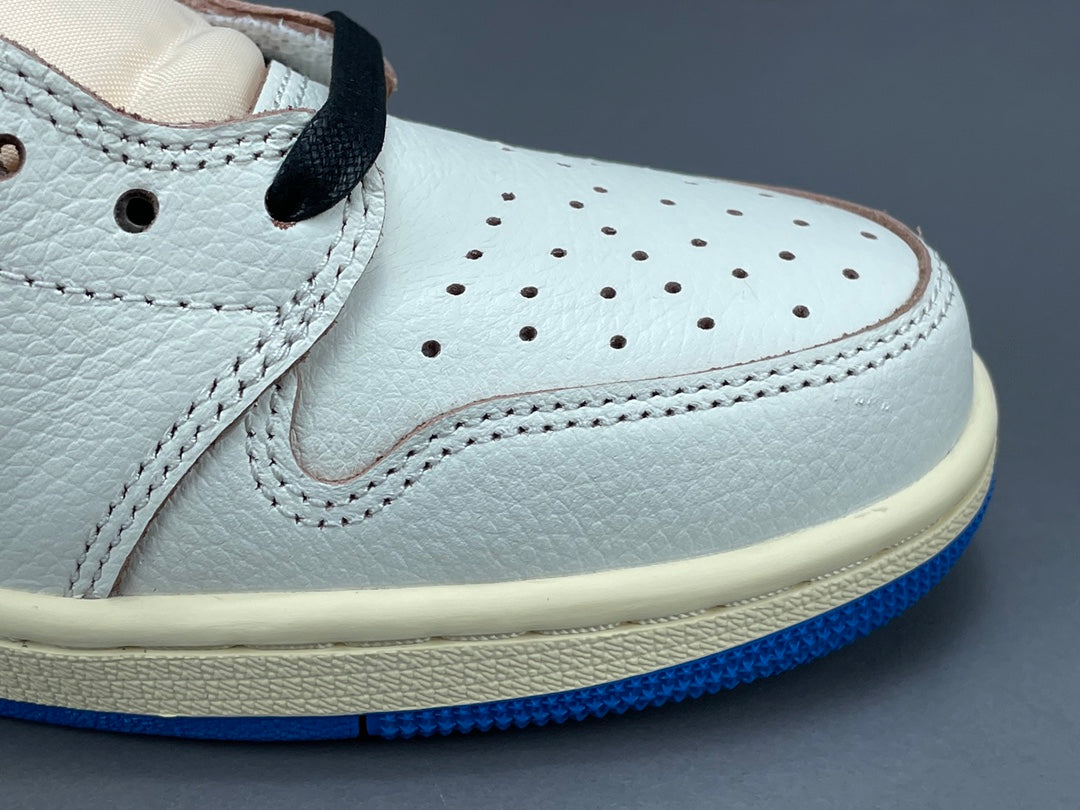 JORDAN 1 Low Og - Travis Scott Fragment - Black Unisex Streetwear Limited Edition - The JORDAN 1 LOW OG x TRAVIS SCOTT FRAGMENT - REPLICA is a masterpiece of