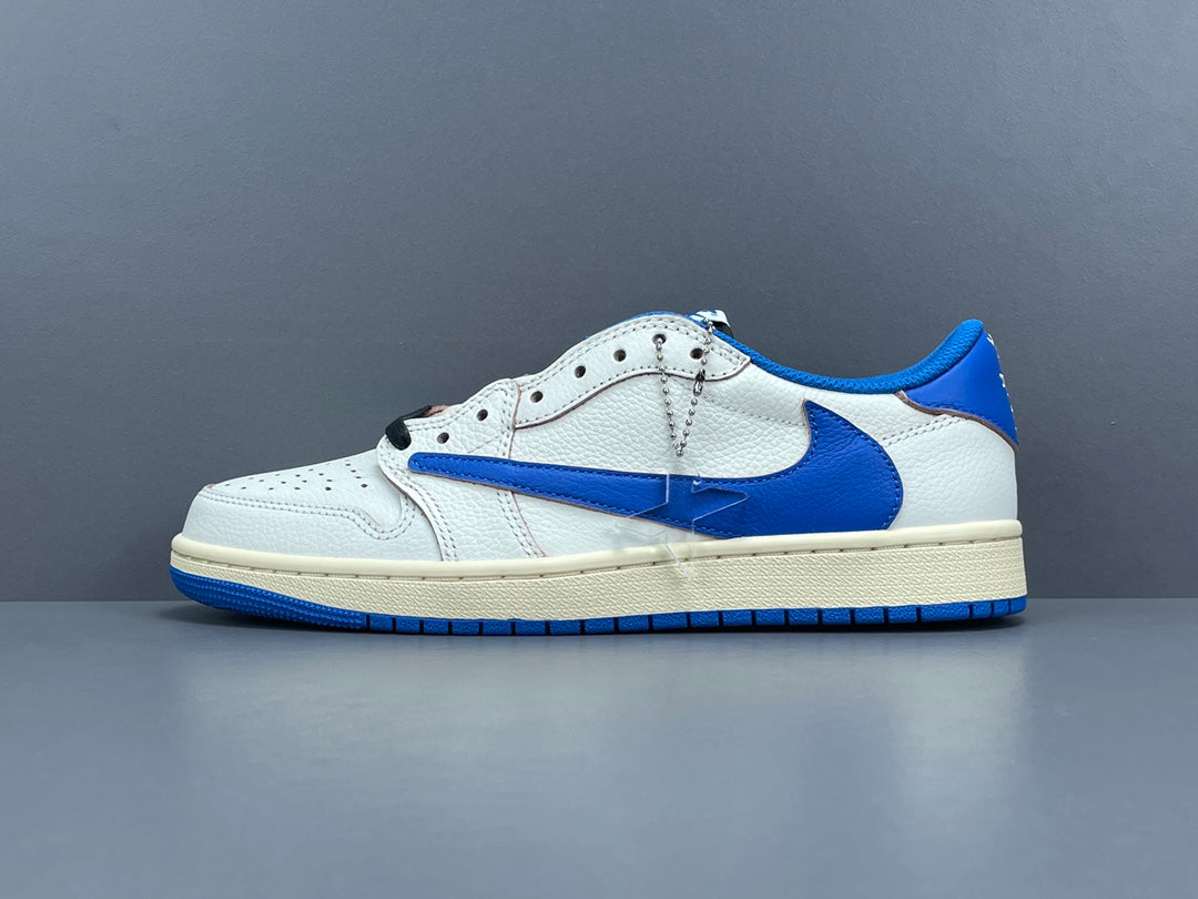 JORDAN 1 Low Og - Travis Scott Fragment - Black Unisex Streetwear Limited Edition - The JORDAN 1 LOW OG x TRAVIS SCOTT FRAGMENT - REPLICA is a masterpiece of
