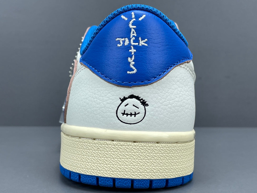 JORDAN 1 Low Og - Travis Scott Fragment - Black Unisex Streetwear Limited Edition - The JORDAN 1 LOW OG x TRAVIS SCOTT FRAGMENT - REPLICA is a masterpiece of