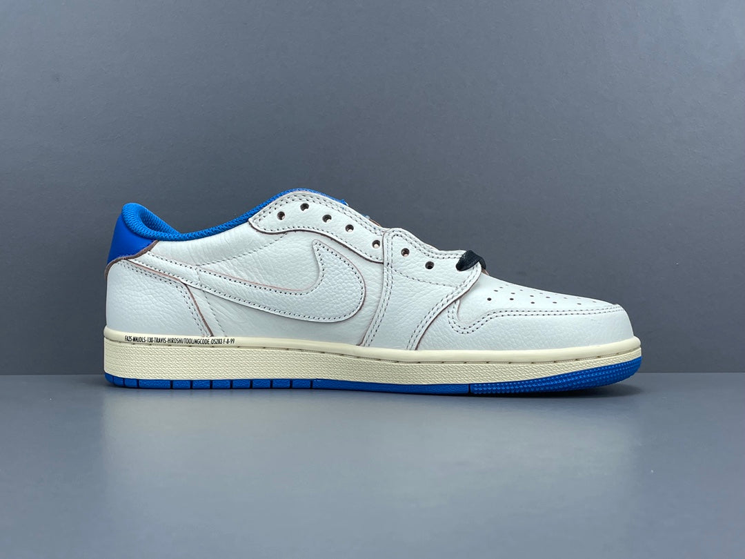 JORDAN 1 Low Og - Travis Scott Fragment - Black Unisex Streetwear Limited Edition - The JORDAN 1 LOW OG x TRAVIS SCOTT FRAGMENT - REPLICA is a masterpiece of