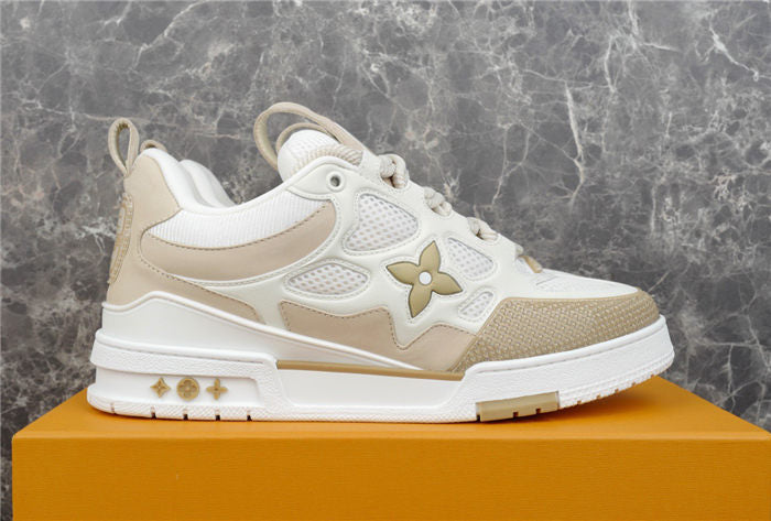 LOUIS Vuitton Lv Skate Sneaker Beige - White Unisex Streetwear Limited Edition - The LOUIS VUITTON LV SKATE SNEAKER BEIGE WHITE - REPLICA is a refined blend of