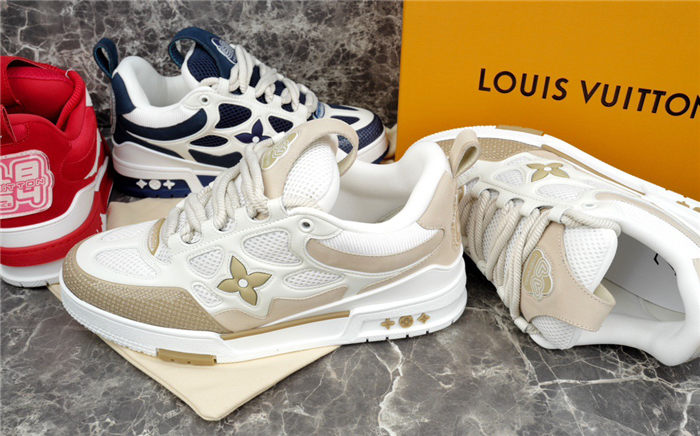 LOUIS Vuitton Lv Skate Sneaker Beige - White Unisex Streetwear Limited Edition - The LOUIS VUITTON LV SKATE SNEAKER BEIGE WHITE - REPLICA is a refined blend of