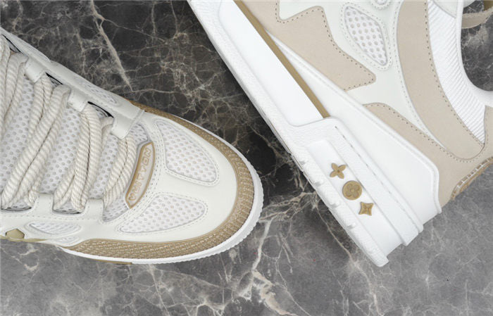 LOUIS Vuitton Lv Skate Sneaker Beige - White Unisex Streetwear Limited Edition - The LOUIS VUITTON LV SKATE SNEAKER BEIGE WHITE - REPLICA is a refined blend of