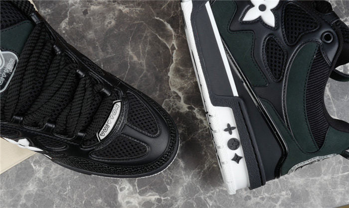 LOUIS Vuitton Lv Skate Sneaker White - Black Unisex Streetwear Limited Edition - The LOUIS VUITTON LV SKATE SNEAKER BLACK WHITE - REPLICA is the ultimate fusion of