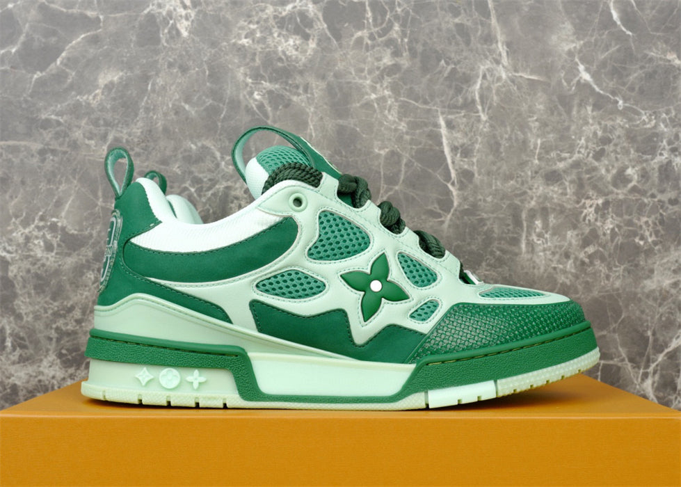 LOUIS Vuitton Lv Skate Sneaker - Green Unisex Streetwear Limited Edition - The LOUIS VUITTON LV SKATE SNEAKER GREEN - REPLICA blends luxury and streetwear in a