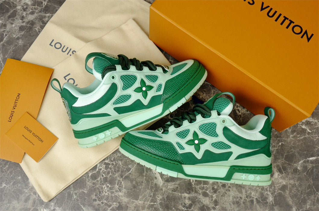LOUIS Vuitton Lv Skate Sneaker - Green Unisex Streetwear Limited Edition - The LOUIS VUITTON LV SKATE SNEAKER GREEN - REPLICA blends luxury and streetwear in a