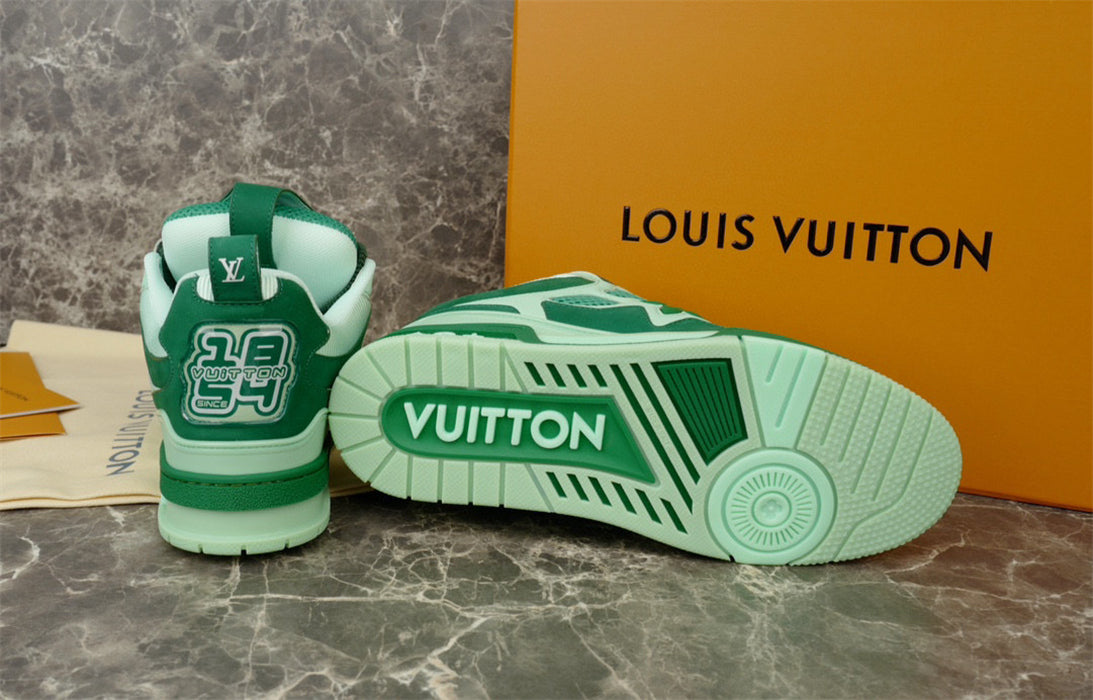 LOUIS Vuitton Lv Skate Sneaker - Green Unisex Streetwear Limited Edition - The LOUIS VUITTON LV SKATE SNEAKER GREEN - REPLICA blends luxury and streetwear in a