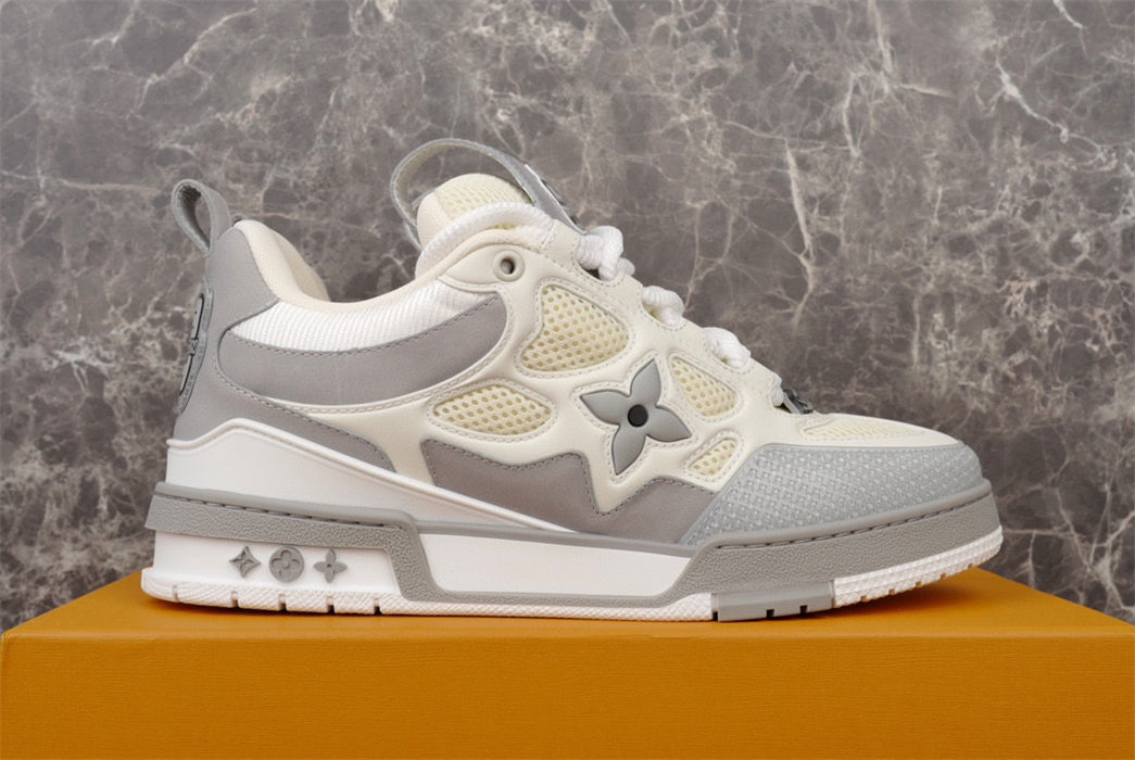 LOUIS Vuitton Lv Skate Sneaker - Grey Unisex Streetwear Limited Edition - The LOUIS VUITTON LV SKATE SNEAKER GREY - REPLICA delivers understated luxury with a sleek