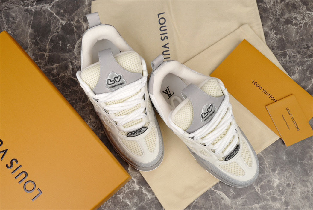 LOUIS Vuitton Lv Skate Sneaker - Grey Unisex Streetwear Limited Edition - The LOUIS VUITTON LV SKATE SNEAKER GREY - REPLICA delivers understated luxury with a sleek
