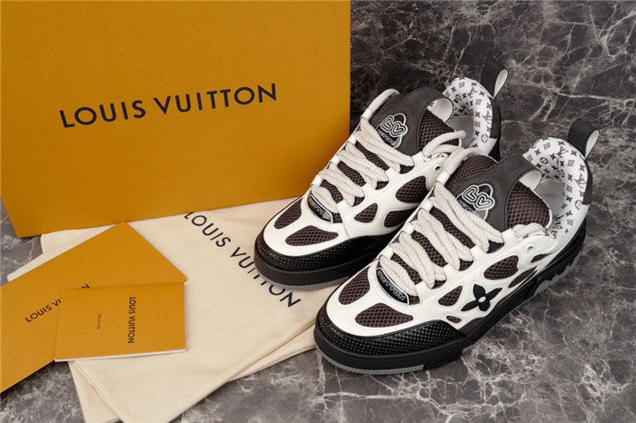 LOUIS Vuitton Lv Skate Sneaker White - Black Unisex Streetwear Limited Edition - The LOUIS VUITTON LV SKATE SNEAKER WHITE BLACK - REPLICA is the perfect blend of