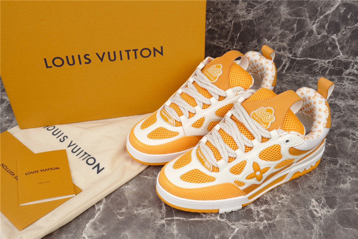 LOUIS Vuitton Lv Skate Sneaker Yellow - White Unisex Streetwear Limited Edition